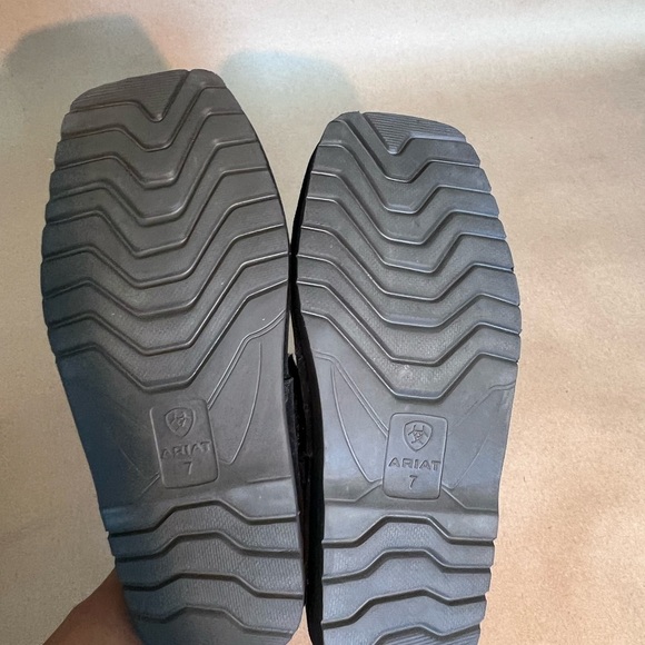 Ariat Cheetah Print Leather Faux Fur Lined Square Toe Slippers Women’s US 7 - Picture 6 of 7